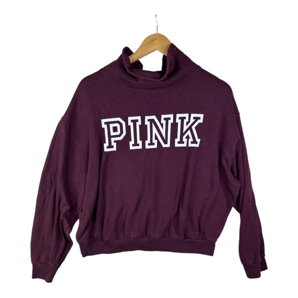 Pink by Victoria's Secret‎ Logo Pullover Sweater size Small Maroon